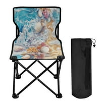 YAZAOO Camping Chairs Modern Seashells Beach Art Pattern Folding chair