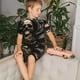 thumbnail image 4 of Balery Gold Rose Skull Conjunto de Pijama Infantil de Manga Corta con Estampado – Ropa de Dormir de Algodón Suave-XX-Large, 4 of 6