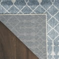 thumbnail image 2 of 7' X 9' Blue and Ivory Abstract Power Loom Washable Area Rug, 2 of 11