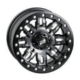 thumbnail image 2 of (4 Pack) 4/137 Tusk Teton Beadlock Wheel 14x7 6.0 + 1.0 Gun Metal/Black for Can-Am Commander 800R Dps 2014-2020, 2 of 7