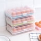 thumbnail image 5 of Caja de almacenamiento de huevos Bewildely 15 rejillas con tapa plástico para el hogar Verde, 5 of 6