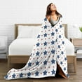 thumbnail image 5 of ZNDUO Patriotic Stars White Blue Pattern Throw Blanket, Lightweight Cozy Soft Throw Blanket for Couch, 50"x40" Throw Blankets for Bed, 5 of 8