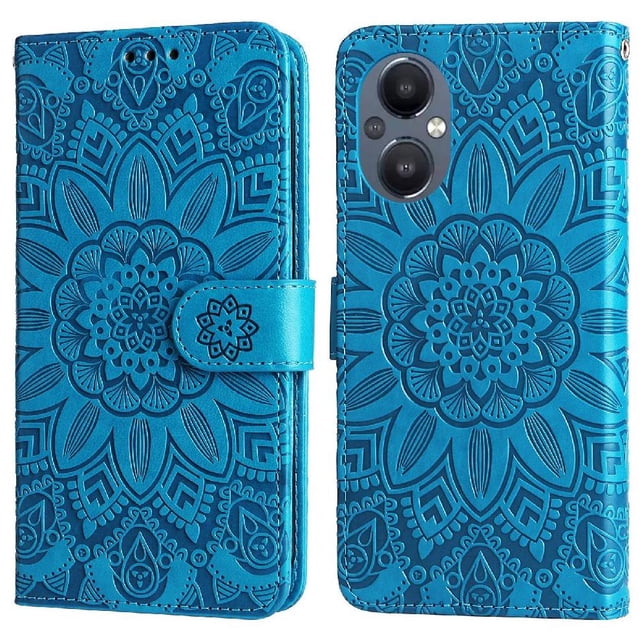 Funda tipo cartera GANGXUN para OPPO Reno 7 Lite , diseño girasol, cuero PU, soporte, cierre magnético, tarjetero