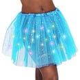 thumbnail image 2 of SUNSIOM Women Cos-Play Half Dress, Mesh Star Pattern Lighting Lamp Princess Cute Dancing Skirt, 2 of 5