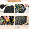 thumbnail image 3 of 1 juego de ajedrez triangular con cadena, juego de inteligencia, juego de mesa estratégico triangular, juego de ajedrez triangular multijugador para noche familiar, 3 of 8