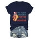 thumbnail image 3 of Blusas de Manga Corta para las Mujeres Divertido Impreso Cuello Redondo Tee, Vintage Humor Gráfico Blusas de Primavera para las Mujeres, 3 of 4