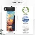 thumbnail image 4 of Easygdp Colorful Travel Luggage Gear 18oz Sports Insulated Kettle With Straw Insulated Water Bottle For Running Hiking Cycling Climbing Man'S Womens Sports Water Bottle, 4 of 8