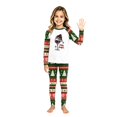 thumbnail image 3 of Christmas Family Pajamas Matching Sets Cute Xmas Red Wine Glass Crewneck Raglan Tops with Pants Holiday Casual Lounge Set Pjs, 3 of 7