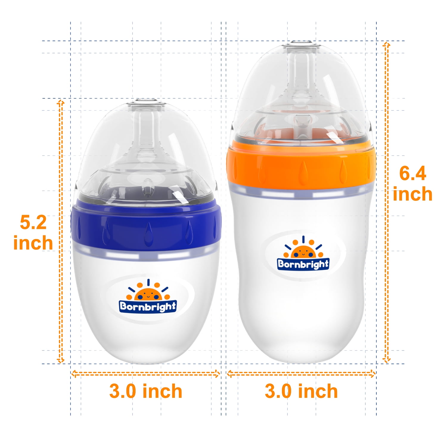 Imitation Breast Feeding Milk Bottle 3 5oz Plus 3 8oz Baby Bottle with 6 Extra Nipples and a Bottle Brush 13 pecks