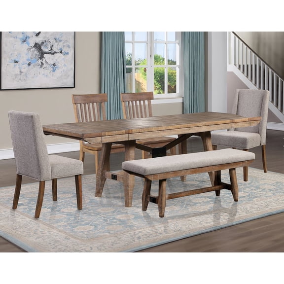 Riverdale 6pc Dining, Side Chair, Uph Chair, Bench