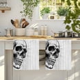 thumbnail image 4 of Horror Skull Kitchen Towels Set of 4, Black Skeleton Spooky Halloween Absorbent Dish Towels for Kitchen, Microfiber Hand Towel, Quick Drying Tea Towel for Cleaning Decorative Dishcloths, 4 of 7