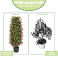 thumbnail image 2 of Bibana Artificial Rose Tree 3FT- Fake Floral Plant Tree in Pot- Decorative Topiary Plant - Cement Filled Potted Faux Flower Plant for Home Office Porch Decor Indoor Outdoor(set of 2), 2 of 6