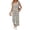 A018-Earthy Yellow, variant on Women's Summer 2 Piece Lounge Sets 2026 Cap Sleeve Tops Wide Leg Pants Workout Sets Loose Casual Tracksuit