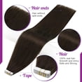 thumbnail image 3 of Typpkmm Extensiones De Cabello Con Cinta De Color Natural, 3 of 7
