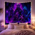 thumbnail image 2 of Menacing Skeletal Figures with Figure Towering Skeleton Wearing, Spooky Gothic for Gothic Decor Fans, Dark Art Decor, Halloween Gift, Tapestry Wall Hanging for Bedroom and Dorm, 2 of 7