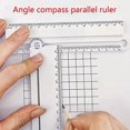 thumbnail image 3 of Versatile Folding Geometric Ruler  Portable Multi-Function Drawing Tool for Math, Geometry, Angle Measurement & Templates, 3 of 5