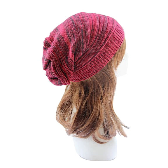 Unisex Knitted Oversized Baggy Beanie, Slouchy Winter Knit Hat for Men Women, Chunky Soft Warm Ski Beanie Streetwear Cap for Cold Weather Outdoor Daily Lounging 1 PC Red