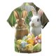 thumbnail image 1 of Camisas Casuales de los Hombres Pascua Impresa Manga Corta con Cuello Botón Arriba, Top de Poliéster de Moda para el Aire Libre Y el Ocio, 1 of 9