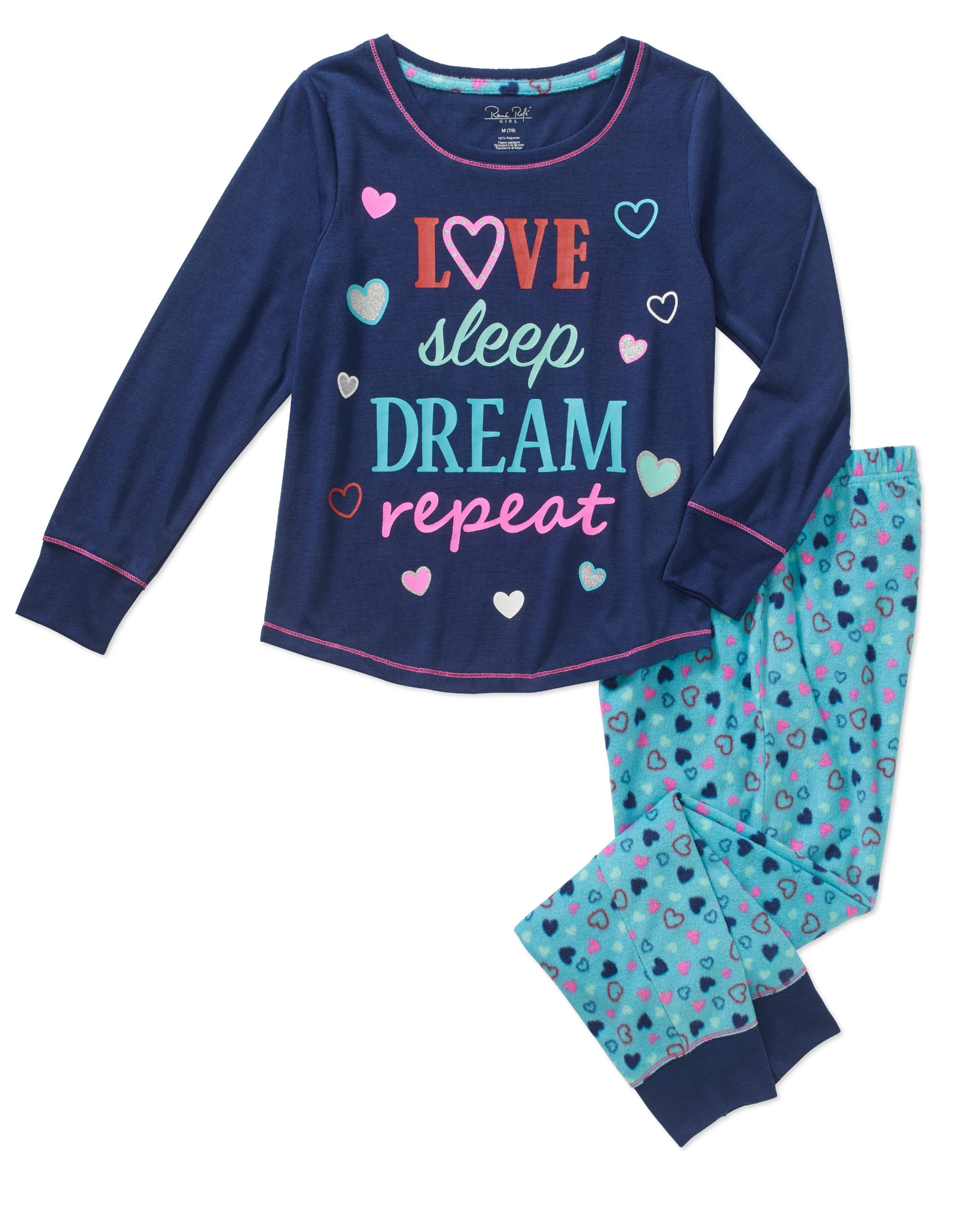 Holiday Time Infant /& Toddler Girls Black Sparkle /& Shine Sleep Set Pajamas