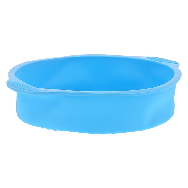 Molde para pasteles, molde para pan de pastel de silicona redondo de 9 pulgadas, molde para hornear sin palo, resistente y resistente Jadeshay A