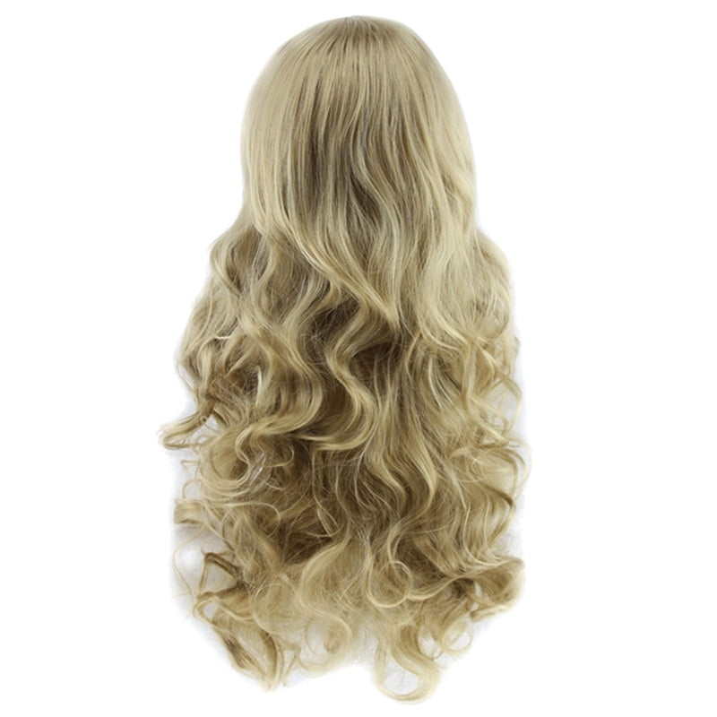 Girls Fairy Tale Princess Synthetic Wavy Wig Children Elsa Belle Rapunzel Moana Aurora Anna Party Braid Cosplay Hair Wig