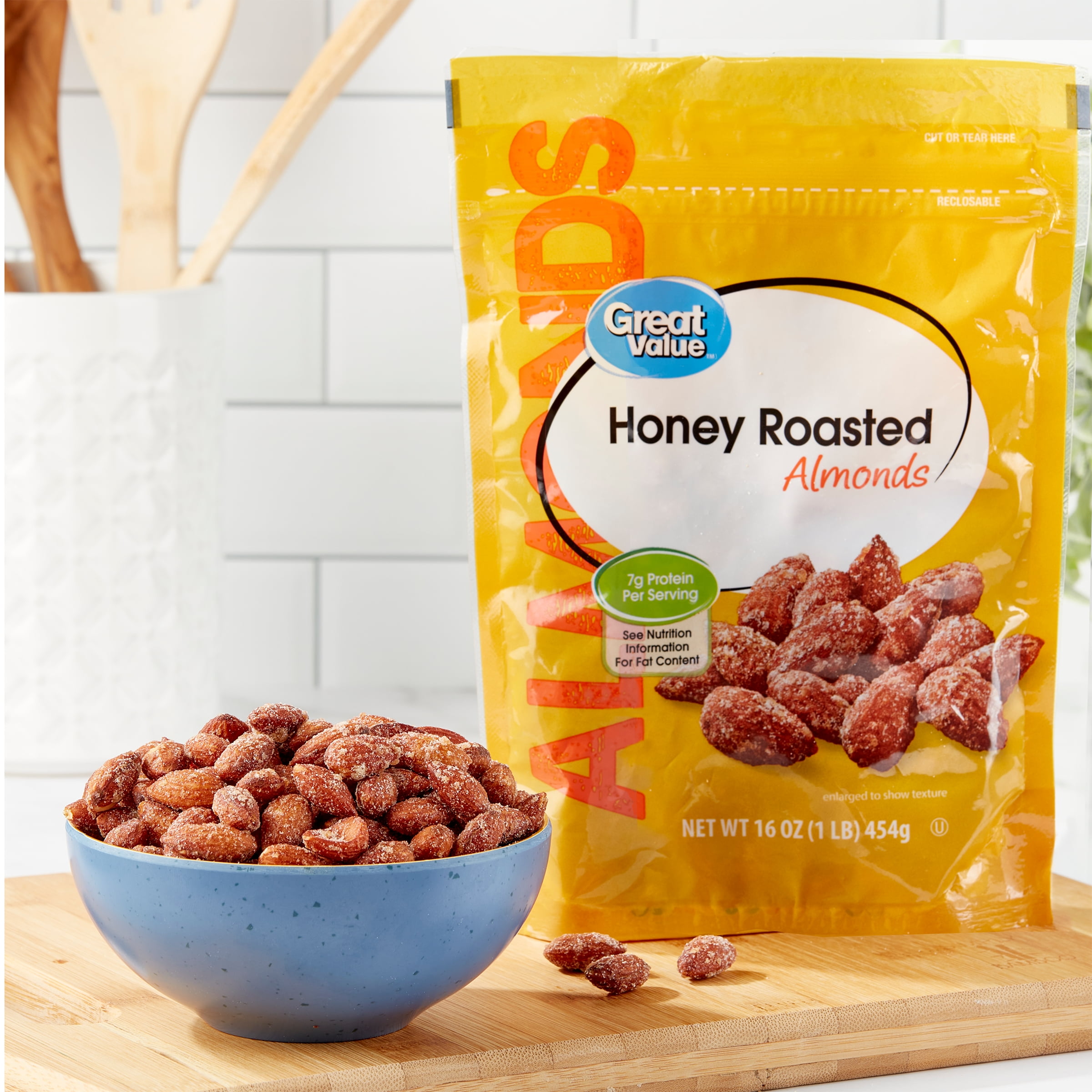 Great Value Honey Roasted Almonds, 16 oz