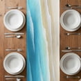 thumbnail image 4 of Table Runner 48 Inches Long for Kitchen Dining, Blue Ombre Beach Dresser Scarf Farmhouse, Dining Table Decorations for Wedding/Parties, Ocean Coastal Gradient Waves Summer 13 x 48 In, 4 of 8