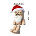 thumbnail image 3 of Liulin Christmas Shaking Feet Wooden Doll, Shaking Wooden Man Figurine with Santa Hat and Beard, Little Wooden Figure for Xmas Home Decor, Tiny Wooden Shaking Man, Christmas Gifts for Adults Kids, 3 of 7