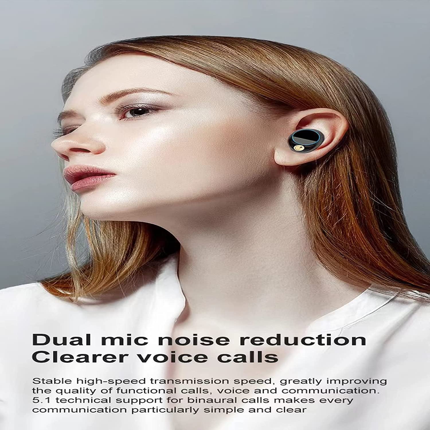 Wireless Earphones Earbuds,TWS Bluetooth 5.2 Headphones,Fingerprint Touch, Comfortable Fit for Sports, Ultra-Long Play Time, IPX7 Waterproof, Hi-Fi Earphones for Bluetooth Devices(Auto Connect)