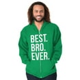 thumbnail image 4 of Best Bro Ever Brother Relative Family Zip Hoodie Sweatshirt Men Brisco Brands 3X, 4 of 6