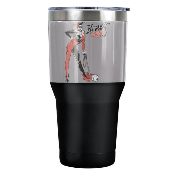Harley Quinn Hammer Stainless Steel Tumbler 30 oz Coffee Travel Cup, Vacuum Insulated & Double Wall with Leakproof Sliding Lid