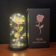 thumbnail image 1 of Regalo de San Valentín para novia, luz de noche con forma de rosa, luz LED, cubierta de acrílico, caja de regalo con lámina de oro, regalo de Navidad, 1 of 5
