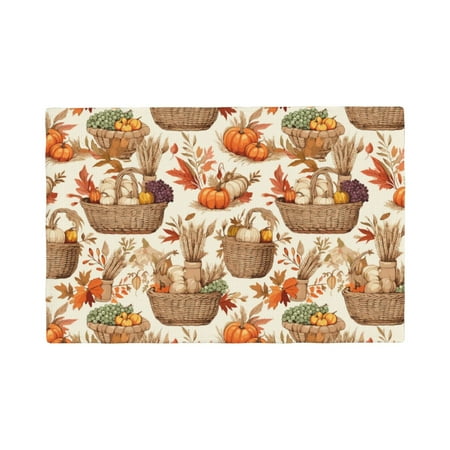 

Placemats Set of 4 Leaves And Berries Heat Resistant Non - Slip Place mats Waterproof table mat for Kitchen Dining-6片装