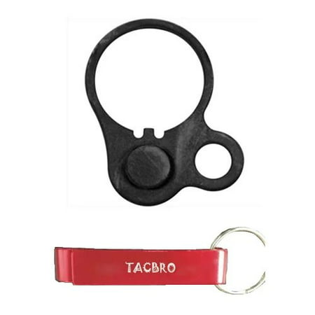 TACBRO Carbine Stock Sling Plate Adapter-Right Hand-Circular Hook with One Free TACBRO Aluminum Opener(Randomly Selected (Best Sling For Ar 15 Carbine)