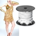 thumbnail image 1 of 100 Yard Sequin String, Pressed Into a Flat, Rounded Shape to Reflect More Light, for Decorating Craft or Sewing Projects, 1 of 7