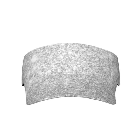 Daiia Silver Glitter Pattern Sport Sun Visor Hats Visor Cap Adjustable Empty Top Baseball Cap Cotton Ball Caps for Women and Men