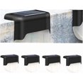 thumbnail image 4 of Solar Deck Lights Outdoor Step Lights Led Solar Lamp Fence Lights For Garden Yard White Black Shell 4pcs, 4 of 4