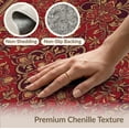 thumbnail image 6 of ODIKA Vintage Papel Interlocking Florals Border Distressed Ornamental for Living Room, Under Sectional, Family , Non-Slip Flatwoven, 6 of 7