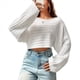 thumbnail image 1 of Suéter de Larga con Cuello Redondo para Mujer, Ajustado, de Punto Acanalado, Liso, Moderno, Tipo Pulóver. XS, 1 of 9