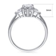 thumbnail image 4 of BERRICLE Sterling Silver 3-Stone Wedding Engagement Rings 1.6 Carat Marquise Cut Cubic Zirconia CZ Ring for Women, Rhodium Plated Size 8.5, 4 of 9