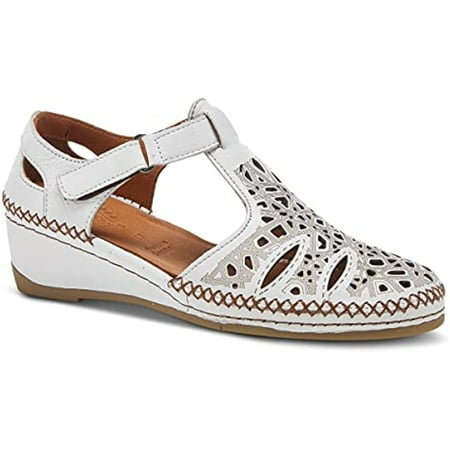 

Spring Step Women s Irin T-Strap Shoe White EU 37 / US 6.5-7