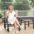 thumbnail image 5 of Outsunny Outdoor Glider Chair with Ottoman, 2-Piece Patio Glider Set with High Back, Wide Seat, Breathable Mesh for Porch, Garden, Backyard, Gray, 5 of 9
