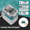 thumbnail image 3 of Convertidor Adaptador de Batería de Litio con Pantalla Digital para Cargador para , Banco de Energía USB Tipo C de 138 W, 3 of 5