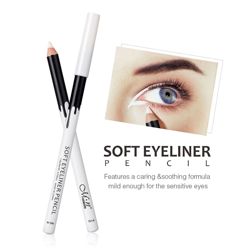White Eyeliner Makeup Smooth Easy Wear Eyes Brightener Waterproof Liner Pencils Walmart.com