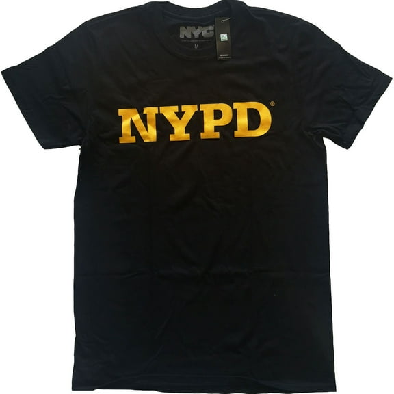 New York City Unisex T-Shirt NYPD Text Logo (Small)