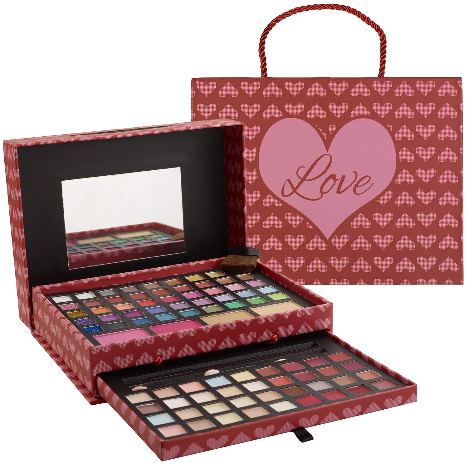 Makeup for Teens - 2-Tier Make Gift Set and Eyeshadow Palette for Teen Girls and Juniors -Variety Shade Array - Full Starter Kit for Beginners or Pros by Toysical -