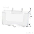 thumbnail image 2 of 5" W Brochure Holder Value Pack Of 6 Menu Display Postcard Peg Board Mount Booklet Maps Literature Printed Material Organizer Horizontal, 2 of 2