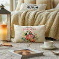 thumbnail image 2 of Autumn Fall Pillow Covers 12x20 Pink Pumpkin with Floral Farmhouse Happy Fall Y‘all Farmhouse Decorative Rectangular/Lumbar Cushion Cover Maple Leaves Throw Pillow Cases 2Pack for Sofa/Couch (Pink), 2 of 6