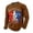 Brown, variant on Mens 250 Anniversary Usa Shirts Independence Day Patriotric 4th Of July 1776-2026 T Shirts Long Sleeve Crew Neck Dressy Work Tops Red L