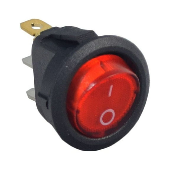 AlveyTech Panel Mounting Round Red Illuminated On/Off Switch for The Kidzone 12V Bumper Car Ride Toy